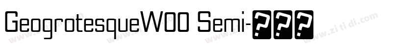 GeogrotesqueW00 Semi字体转换